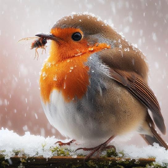 Robin with a Bug